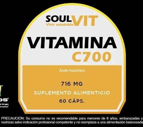 Vitamina C 700 Pack 120 Caps Soulvit