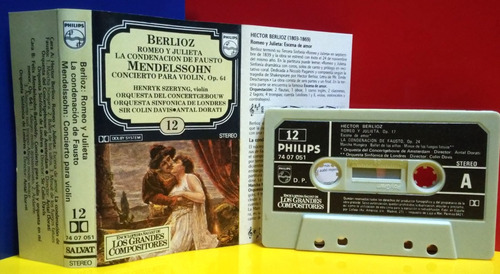 Casete Berlioz Romeo Y Julieta Mendelssohn 1981 (9.5 De 10