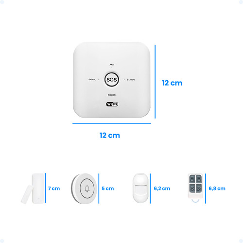 Kit De Alarme Residencial Sensor Presença Smart Wifi Central