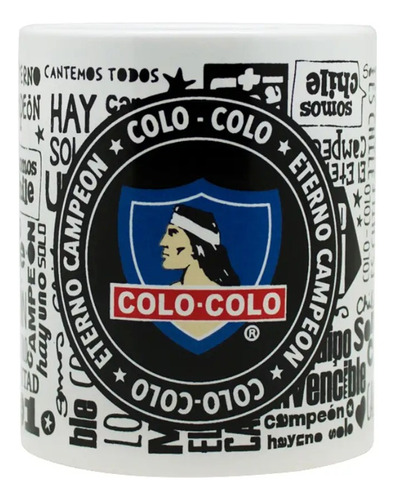 Tazon Ceramica 350ml Colo Colo Futbol Fanaticos Con Caja