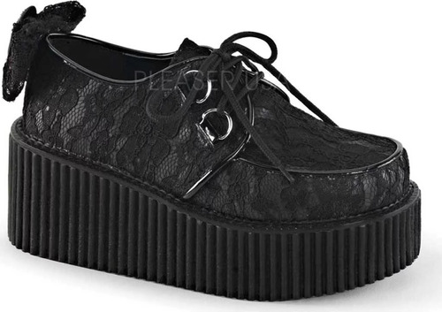 Zapato Creeper Encaje Moño Creeper-212 Demonia Goth Lolita