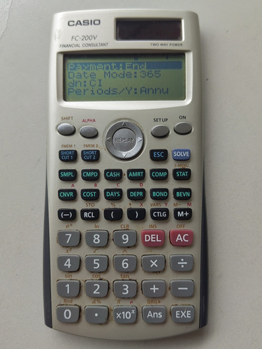 Calculadora Financiera Casio Fc 200v 4 Lineas. Exc. Estado