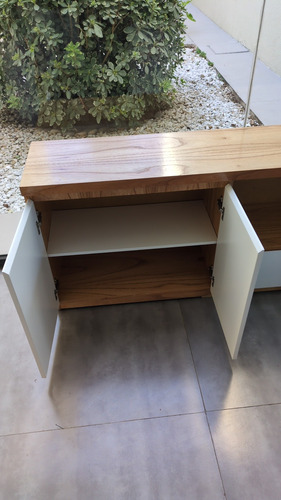 Rack Tv De Madera Alto Mueble - Estilo Y Funcionalidad Blanco