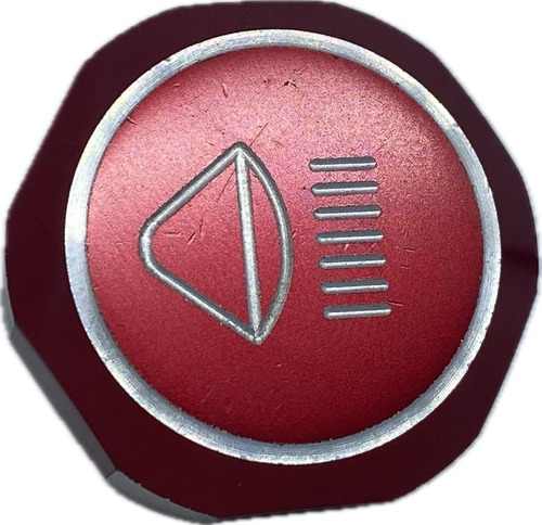 Botão Do Farol Alto Alumínio Billet Universal 31mm Vermelho