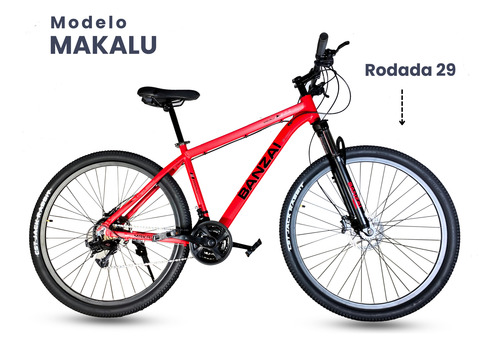 Bicicleta Montaña Banzai Aluminio R29 Frenos Hidráulicos Msi
