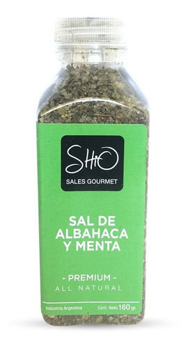Imagen 1 de 5 de Sal Gourmet Shio De Albahaca & Menta X 160g