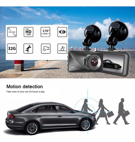 Cámara De Salpicadero D 1080p Fhd Para Coches Con Pantalla F