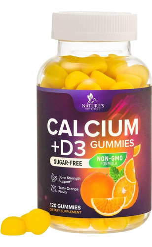 Nature's Nutrition | Calcium + Vitamin D3 | 120 Gummies