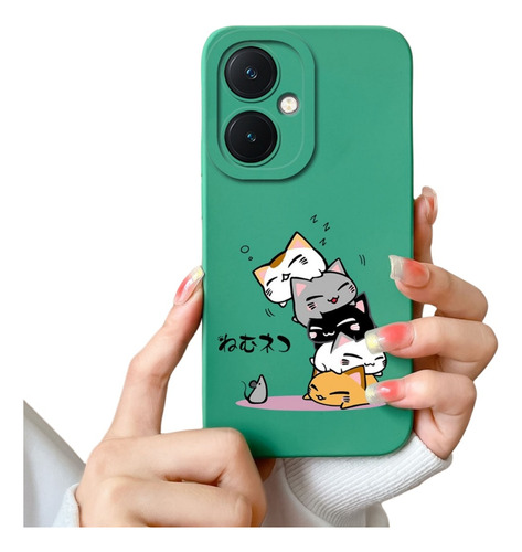 Case For Vivo Y27 Y36 Y78 + Cute Cat Astronaut Fashion Funda