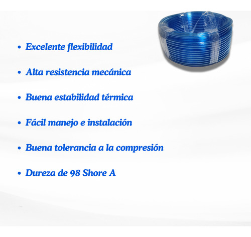 Manguera Neumatica 6mm Azul Tubing 25m