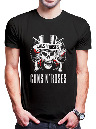 Polo Varon Guns N Roses Calavera Skull (d0425 Boleto.store)