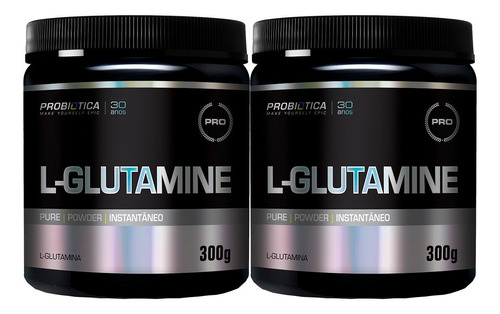 2x L-glutamine Glutamina 300g Pure - Probiótica