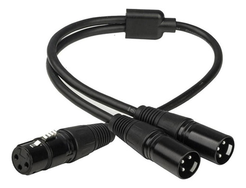 Micrófono Xlr De 3 Clavijas Hembra A Doble Cable De Audio .