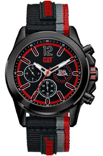 Cat Twist Up Cronógrafo Reloj Para Hombre Negro Rojo Gris Yu