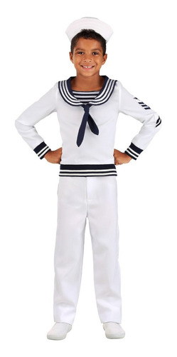 Disfraz De Marinero Naval Navy Marina Niños Envio Gratis