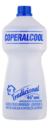 Álcool Líquido 46º INPM Tradicional Coperalcool Frasco 1l