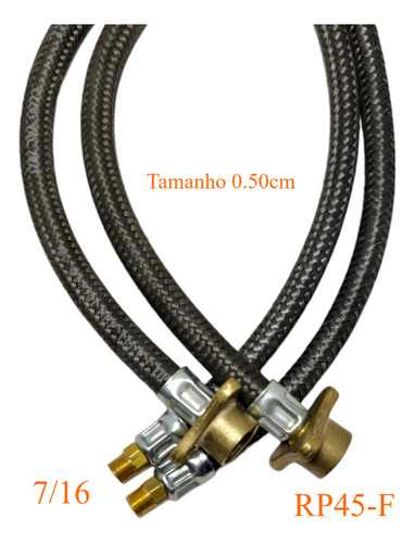 Kit 2 Un Mangueira P/ Cilindro P45 Tm0.50+valvulas Retenção