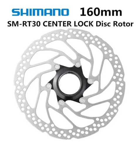 Imagen 1 de 2 de Disco De Freno/ Rotor Shimano Rt 30 160mm Center Lock 