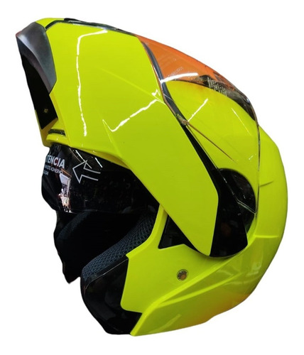 Casco Moto Probiker  Abatible Amarillo Fluor