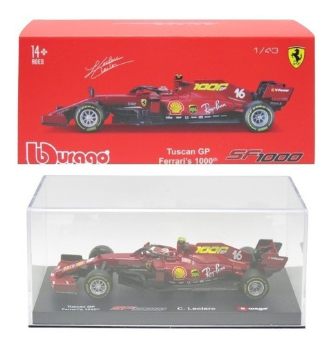 Ferrari F1 Sf1000 Leclerc #16 Acrílico Formula 1 1/43 Burago