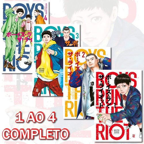 Boys Run The Riot 1 Ao 4 - Coleção Completa! Mangá Jbc! Novo E Lacrado!