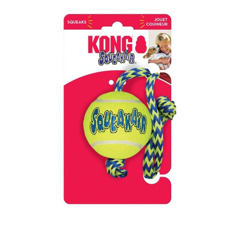 Kong Squeak Air Ball Con Soga  Juguete Perros Pelota-