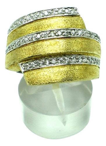 Anillo De Plata 925 Rodinada Baño De Oro Amarillo  Y Zafiros