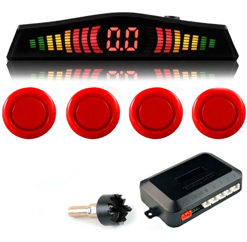 Sensor Estacionamento Re Vermelho Display Sonoro Hrv