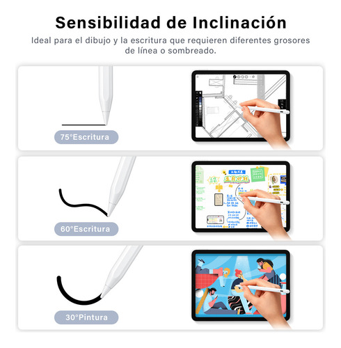 Lápiz Óptico Para iPad Con Rechazo Palma & Carga Inalámbrica