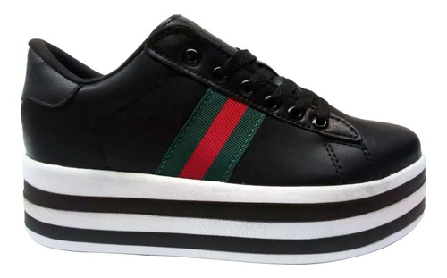 tenis plataforma negro