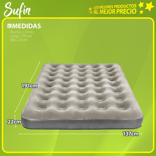 Imagen 4 de 4 de Carpa 4 Personas + Colchon 2 Plazas + Inflador