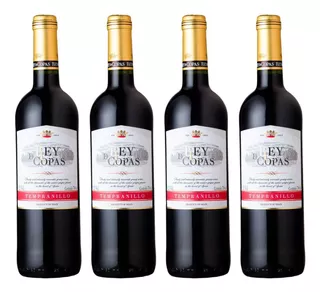 Kit 4 Vinhos Tinto Espanhol Rey De Copas Tempranillo