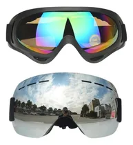 Comprar Kit 2 Óculos Ski Snowboard Jetski Escalada Proteção Uv 400 Cor Da Armação Preto Cor Da Lente Espelhado
