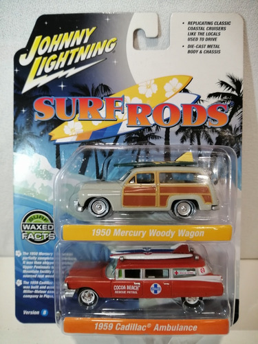 Surf Woddy 1950, Ambulancia 1959 Cadillac 1 64 Johnny Lightn