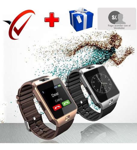 Smartwatch Dz09 Chip/ Sd /camara Redes Sociales + R E G A L 