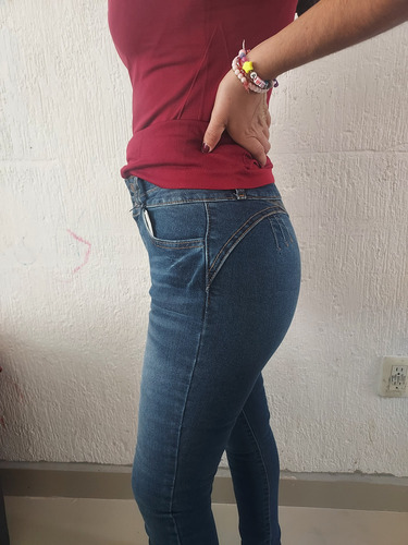 Pantalón Mezclilla Dama Corte Levanta Pompa Jw8365