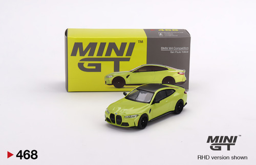 Mini Gt Chase Bmw M4 Competition San Paulo Yellow #468 1:64 Color Amarillo