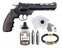  UKARMS Pistola de aire con resorte – 6 tiros revolver Magnum 357  c/cartuchos + 6 mm BBS, Plateado, 11 : Deportes y Actividades al Aire Libre