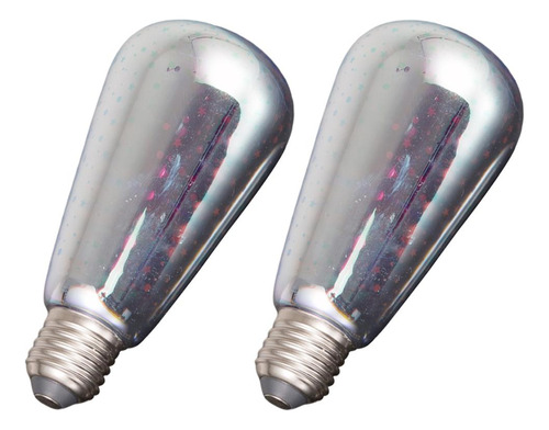 2x 3d Rgb Led Fuegos Artificiales Bombilla Para Mi