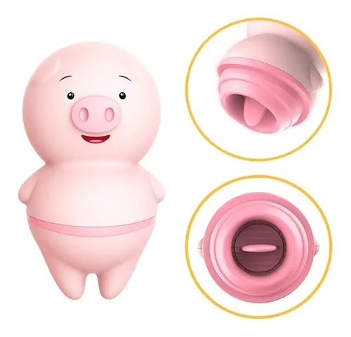 Vibrador Cerdito Lengua Estimulador Clitoris Usb