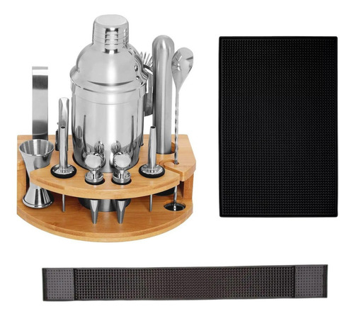 Cocktail Bar Set Completo 14 Pzas: Mezcla Y Sirve Con Estilo