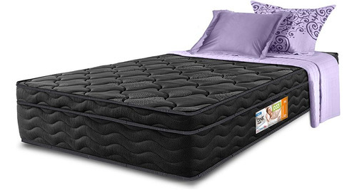 Cama inBox One Face D33 Ortopédico colchão cor preto solteiro 88cm x 188cm