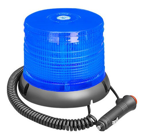 Luz Advertencia Led Grande 12v-24v 2func Azul