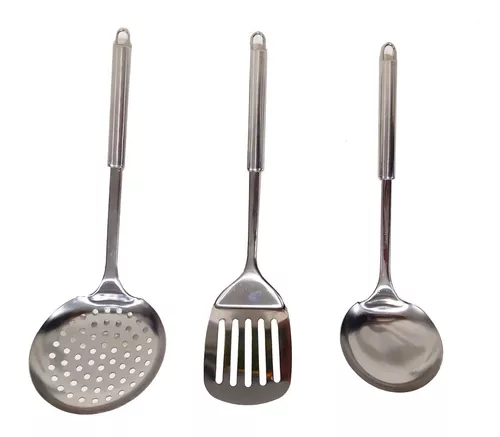 Utensilios De Cocina Acero Inoxidable Set X 3 - Sheshu Home