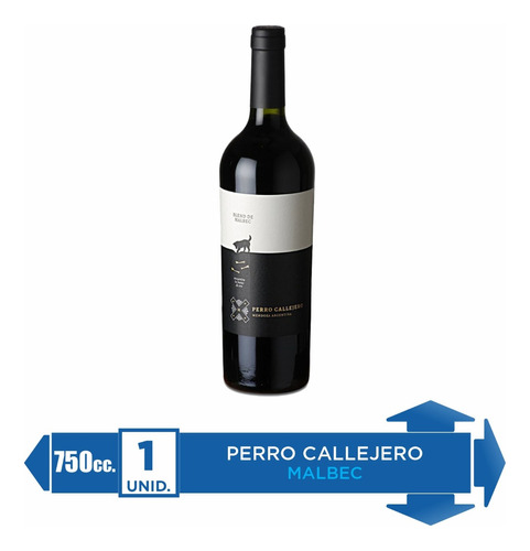 Vino Perro Callejero Blend De  Malbec X 750 Cc.