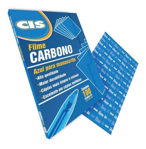 Carbono Filme Azul Manual Caixa Com 100 Fls 30.2000 Cis