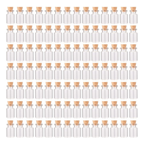 Maxmau 100pcs Frascos Pequeños Con Corchos 3ml Lindas Frasqu