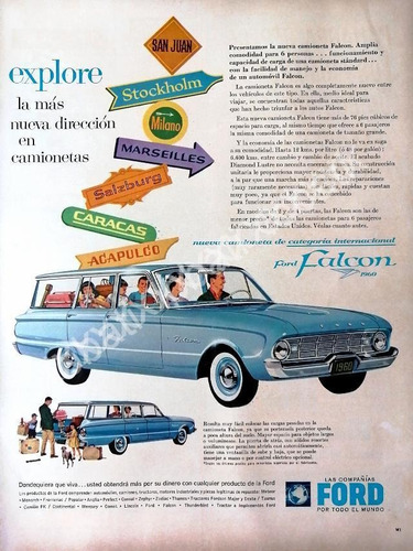 Cartel Retro Autos Ford Falcon Vagoneta 1960 /466
