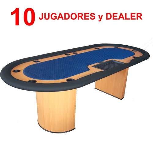 Mesa De Poker Para 10 Jugadores Y Dealer Tamaño Profesional