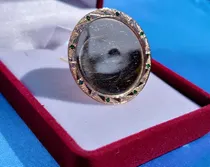 Comprar Anillo Disco Con Circones Y Esmeralda Oro 18 Kilates 